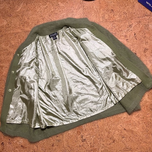 Venesha Angora Sweater Coat In Olive Green Sz M - Picture 9 of 13